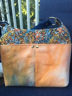 hand dyed fabric purse