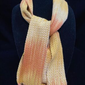 golden colour cotton scarf- hand woven