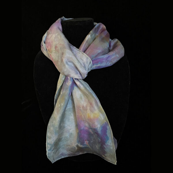 snow dyed silk scarf