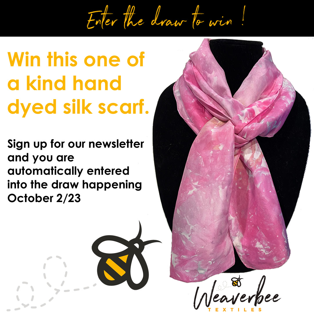 enter to win hand dyed silk scarf October 2/23 draw